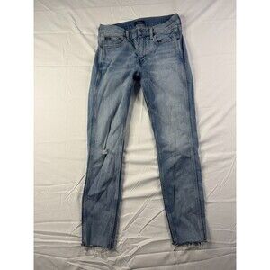 Polo Ralph Lauren Jeans Womens Size 27 Skinny Mid Rise Crop Blue Denim 5 Pocket